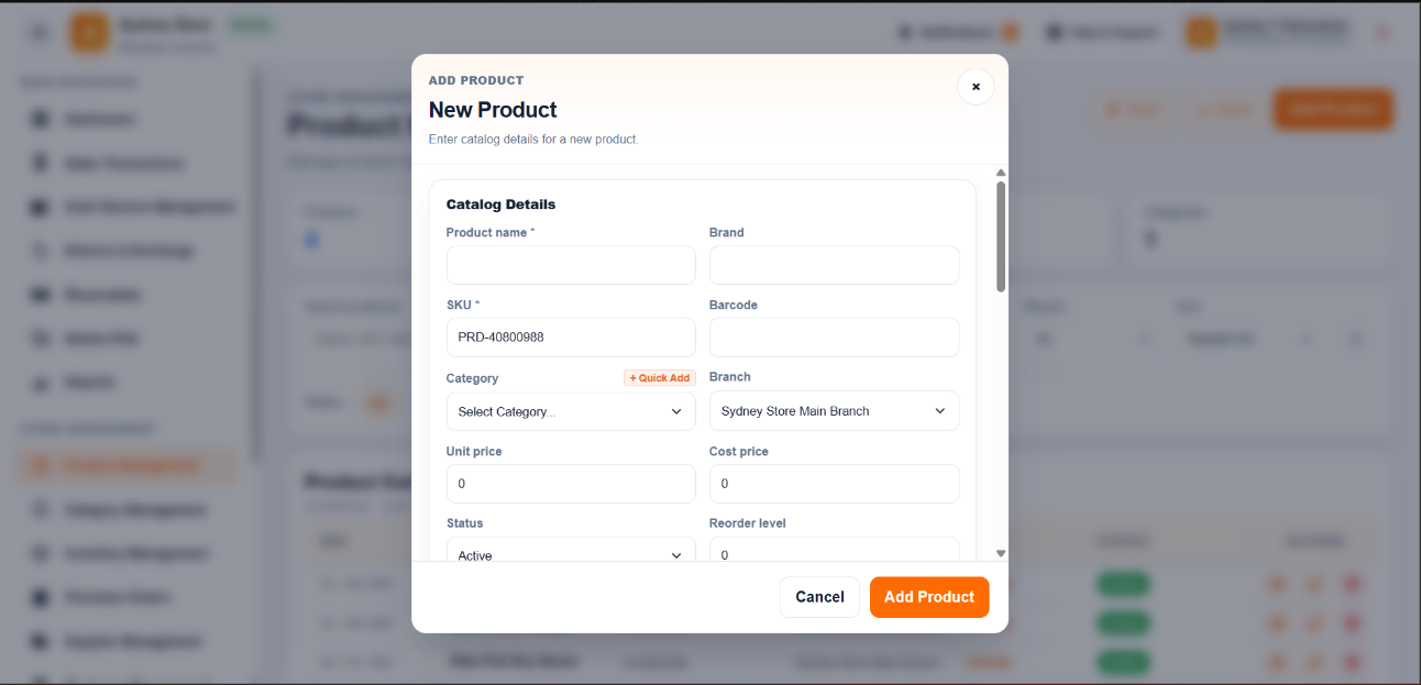 Web back office